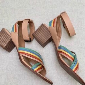 Madewell Rainbow Leather Sandals 7.5